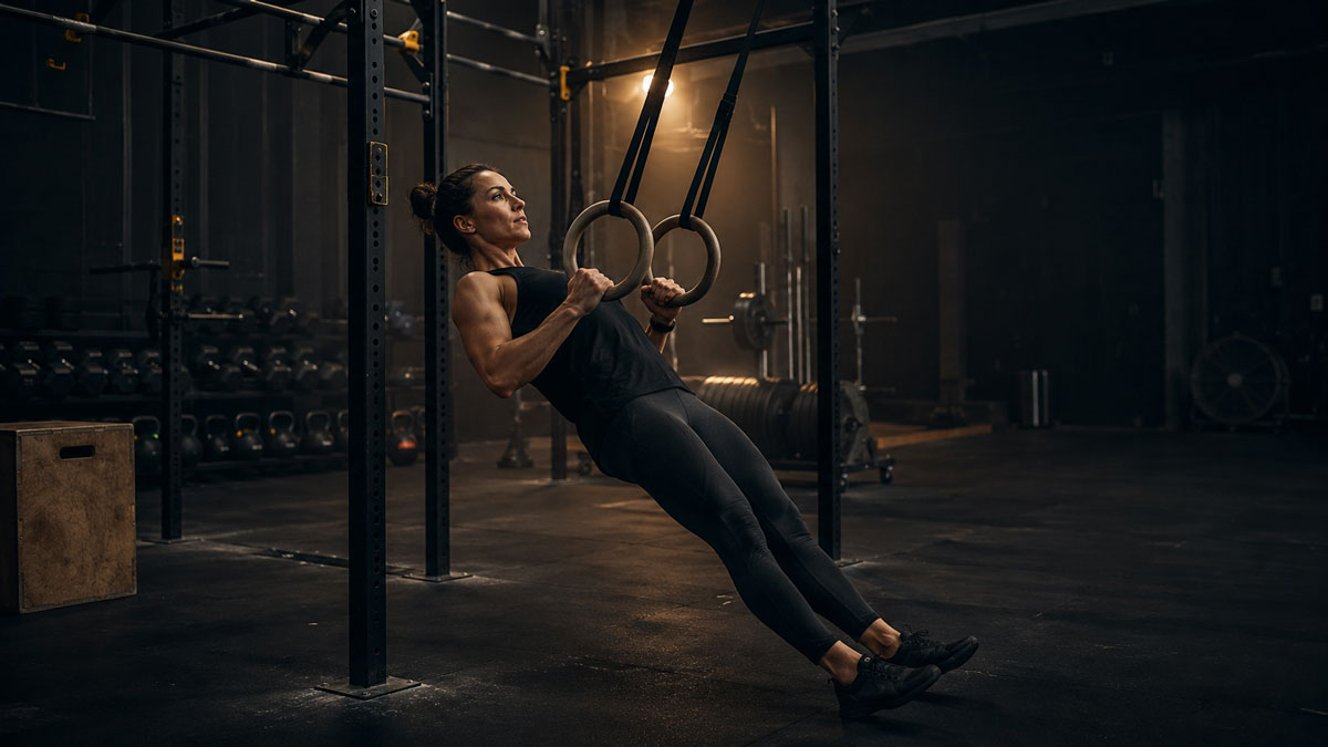 Open gym training athlete scaling a CrossFit workout